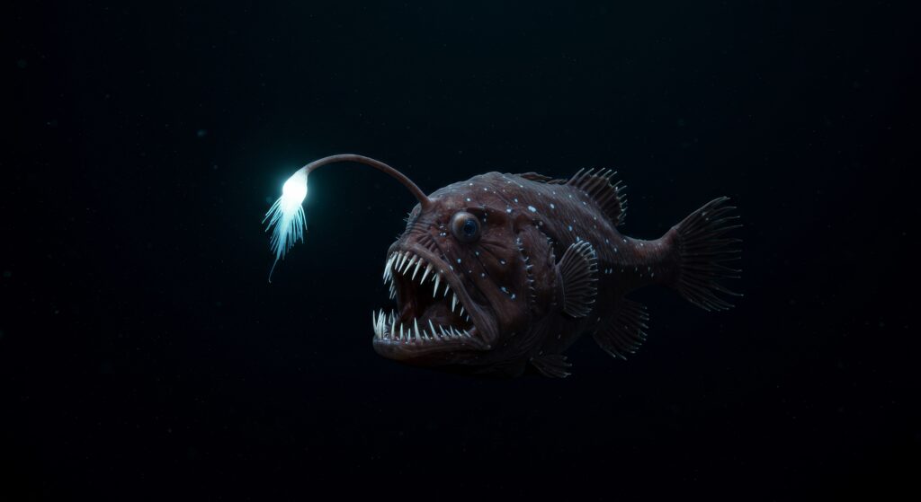 angler fish underwater
